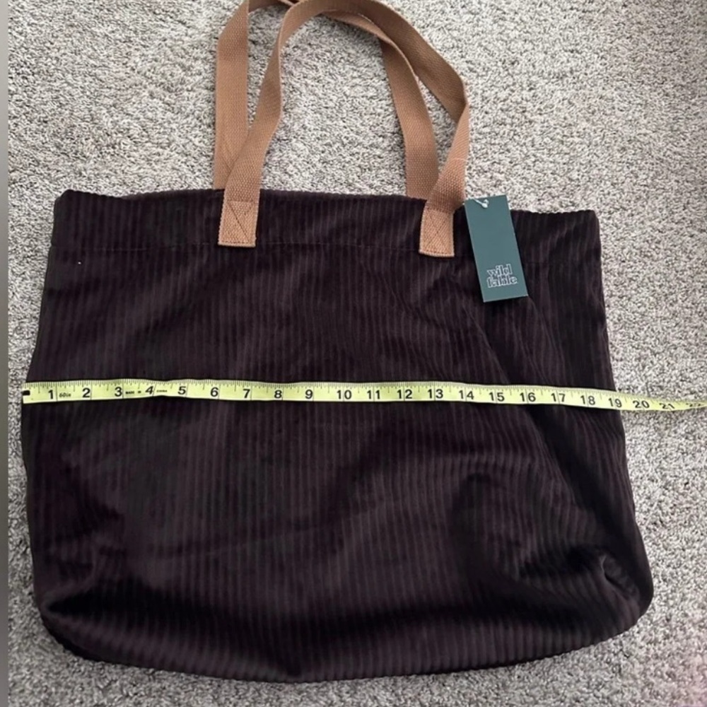 Wild Fable Brown Ribbed Cord Tote. MA0 - Picture 5 of 7